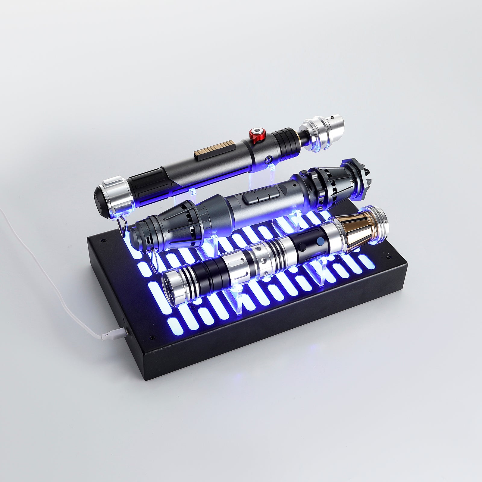 Tri-Saber Desktop Display Stand With RGB Light