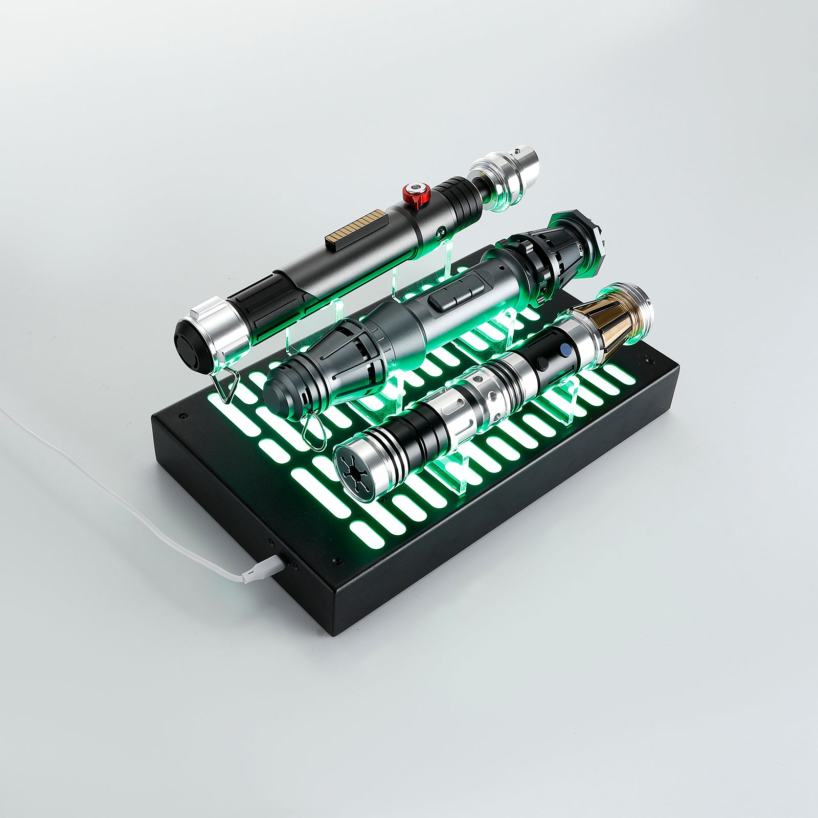 Tri-Saber Desktop Display Stand With RGB Light