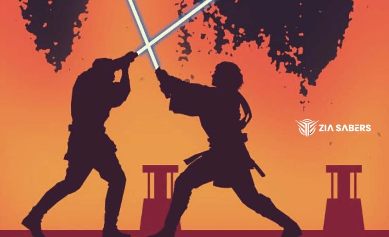Luke Skywalker vs Obi Wan lightsaber