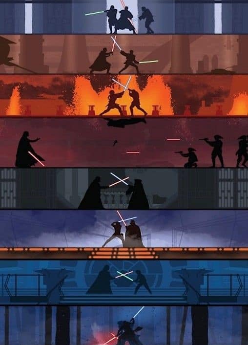 Luke Skywalker vs Obi Wan lightsaber