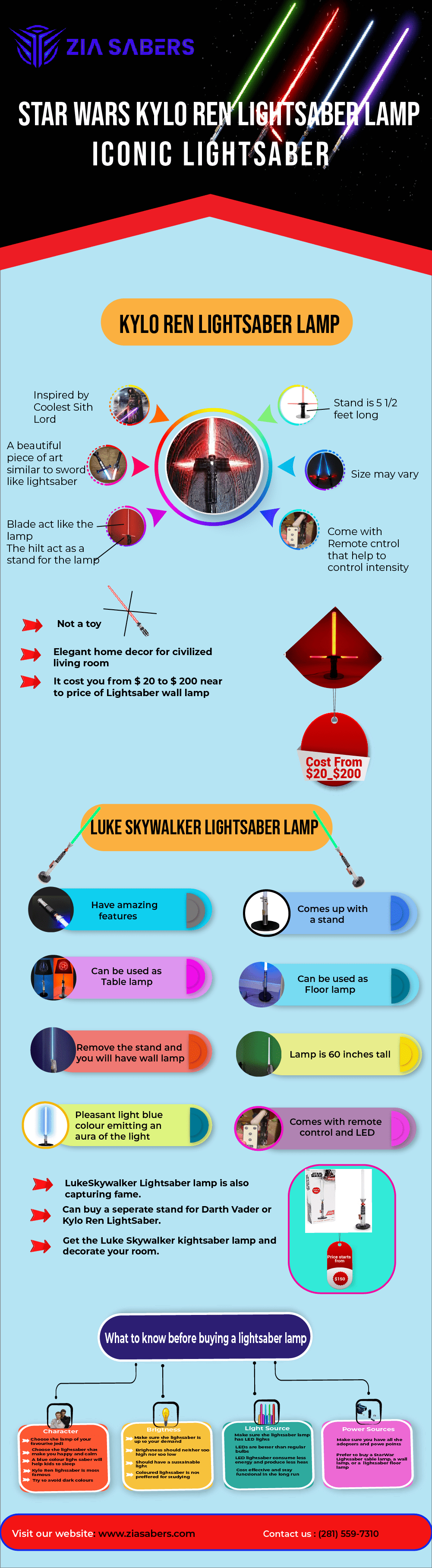Kylo Ren Lamp Iconic Lightsaber
